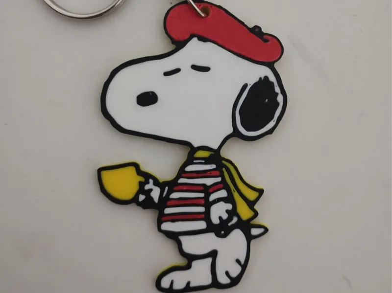 LLavero de snoopy pintor