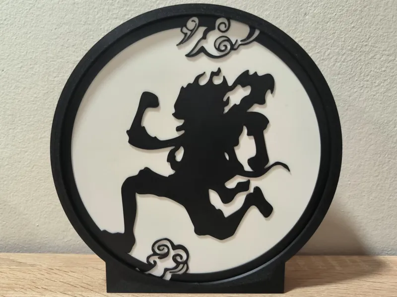 One Piece Lamp - Gear 5 Nika Minimalist Silhouette