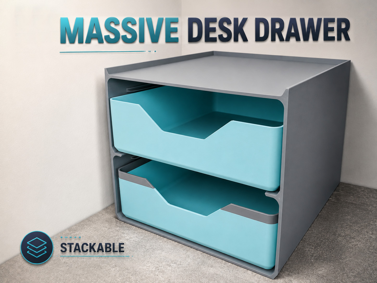 Massive Modular Desk Drawer