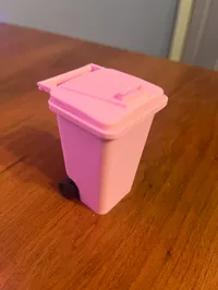 Mini poubelle de bureau à roulettes — photo 1