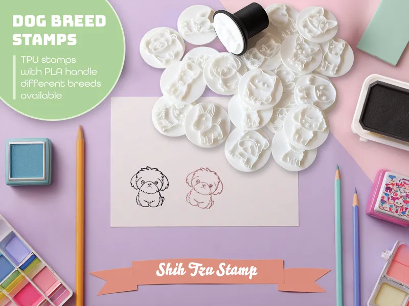 Dog Breed Stamp - Shih Tzu