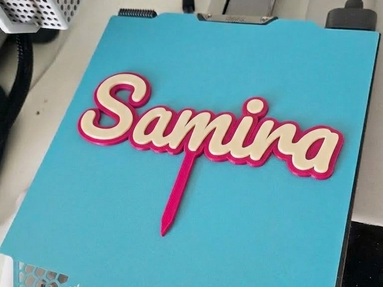 Custom Font Text (Use as Cake Topper or Standing)