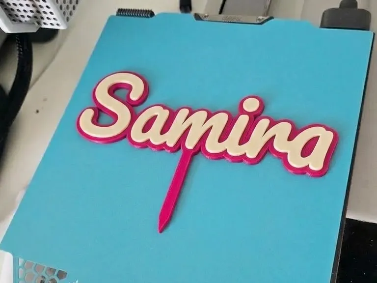 Custom Font Text (Use as Cake Topper or Standing)