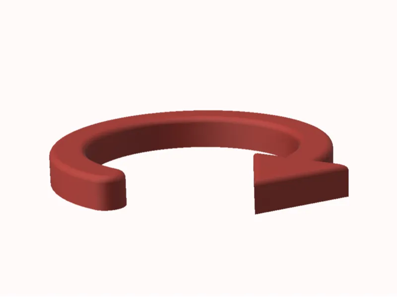 Simple curved arrow
