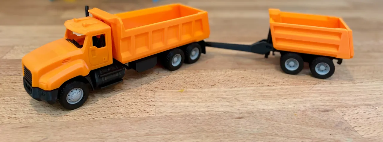 Dump Truck with Pup Trailer view 3