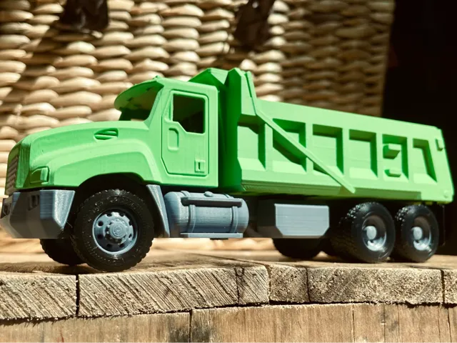 Dump Truck with Pup Trailer