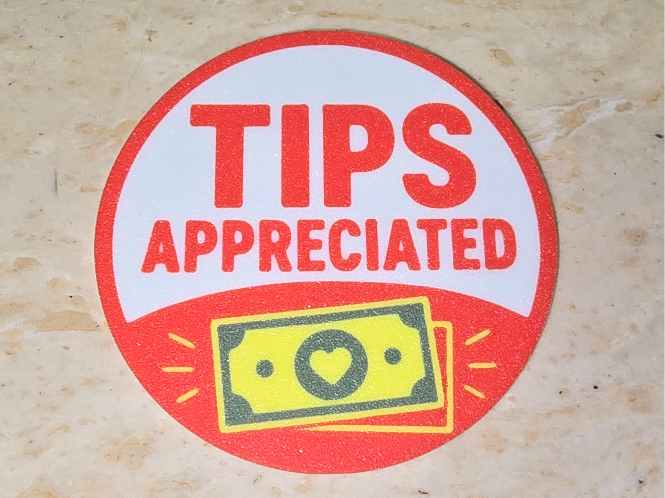 Tips Appreciated Button 3D model