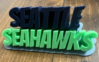 Seahawks color name plate
