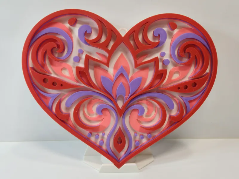 Heart Mandela with Lotus Pattern