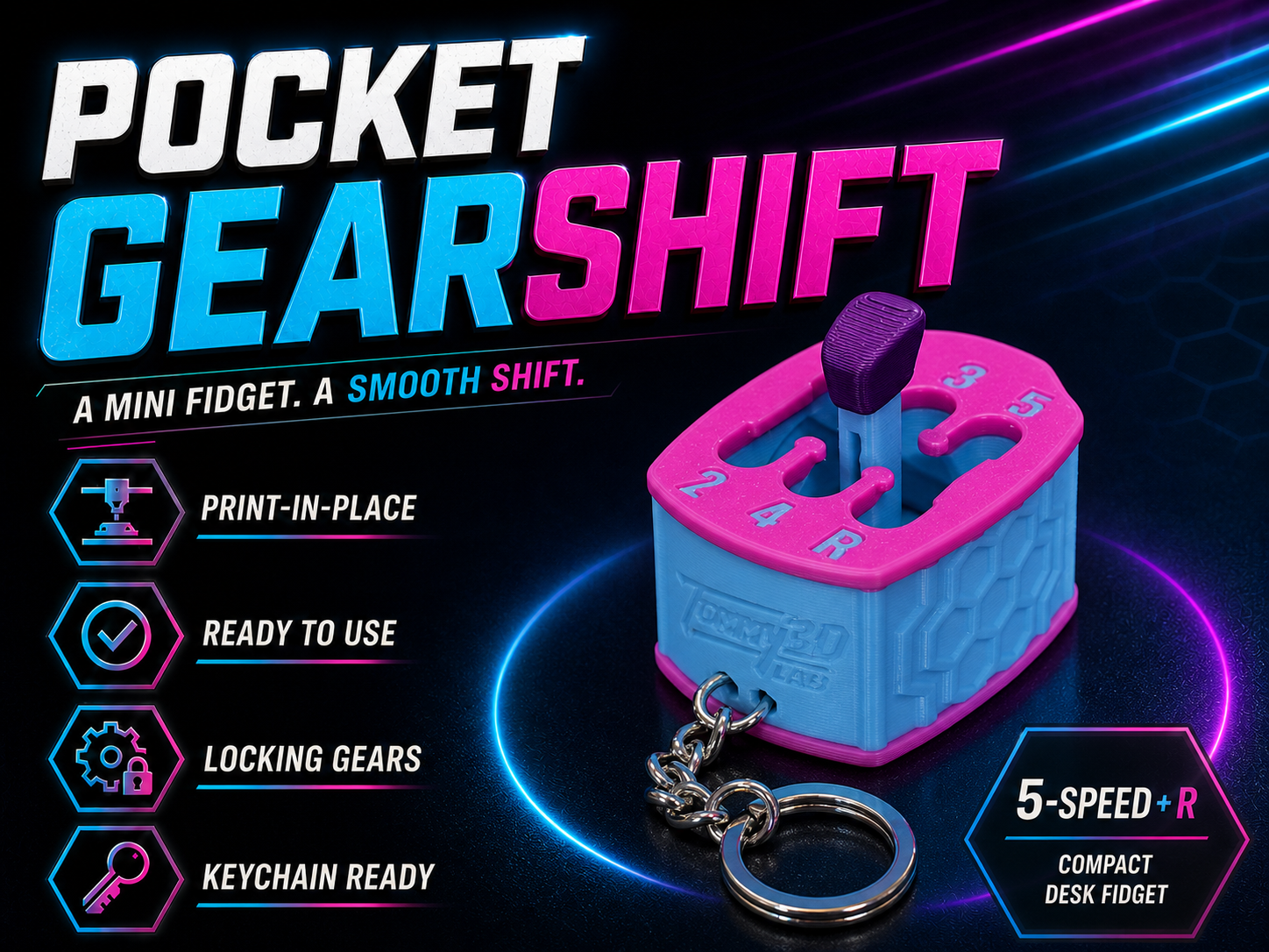Miniatura 1 do modelo 3D Pocket Gear Shift 