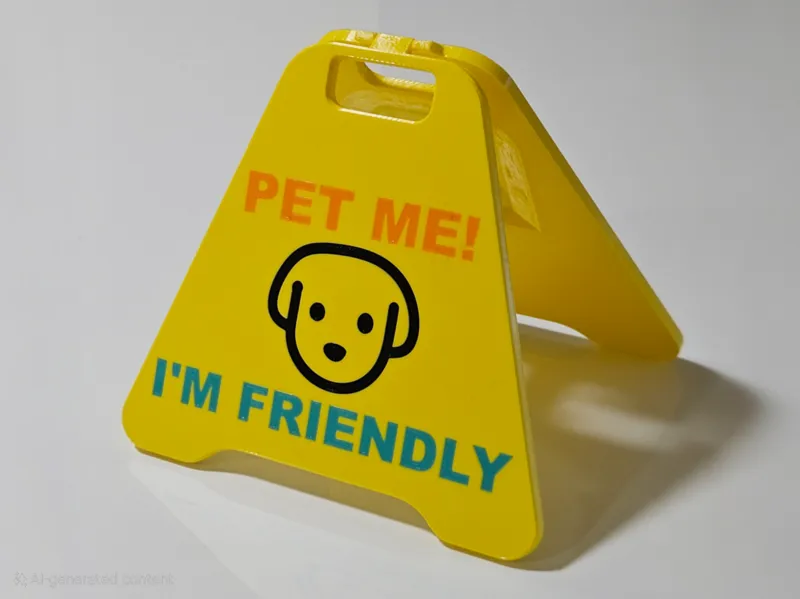 Portable Flat-Folding Pet Sign