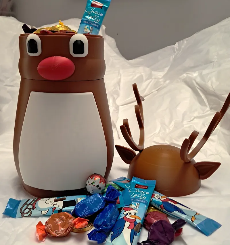Rudolph Reindeer Jar/Gift Box - No AMS needed
