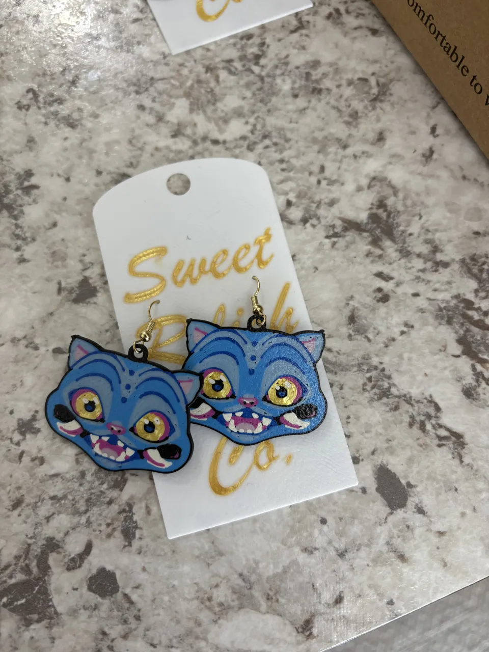 KPOP Demon Hunters Derpy Tiger Earrings view 2