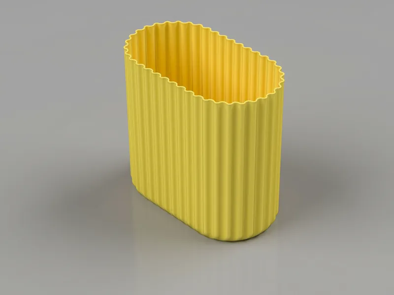 Large Fluted Oval Designer Bin