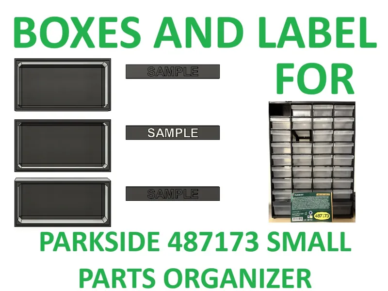 BOXES AND LABELS for PARKSIDE 487173 ORGANIZER