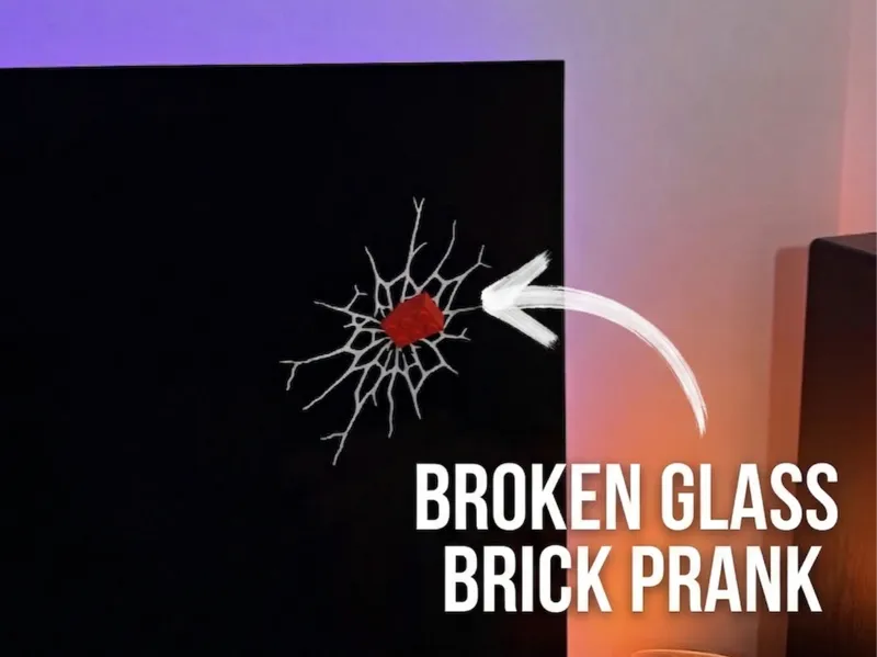 Broken Glass Brick Prank