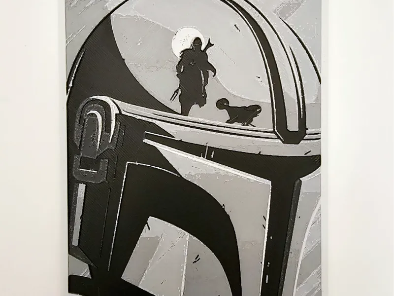 HueForge Mandalorian Fan Art