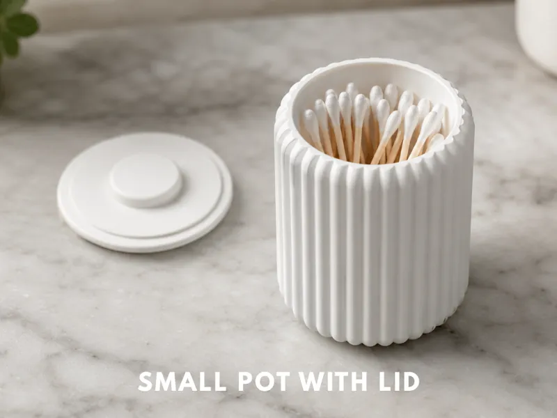 Small Fluted Pot with Lid