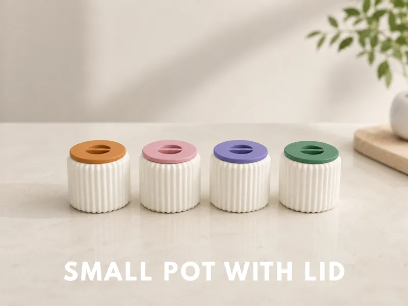 Small Fluted Pot with Lid