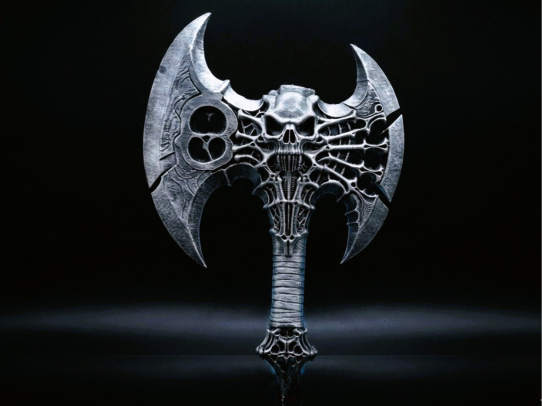 Skull Battle Axe