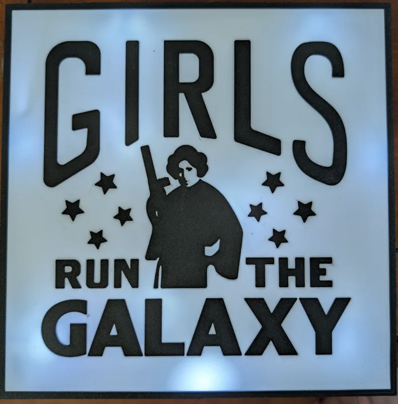 Girls Rule Star Wars Light Box