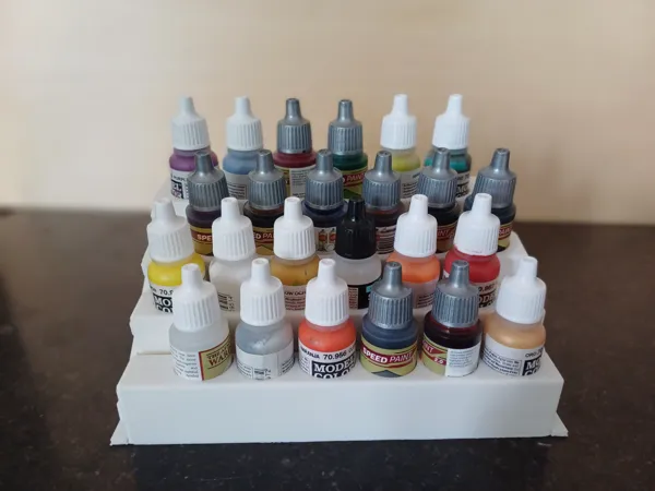 Présentoir pliable pour pots de peinture