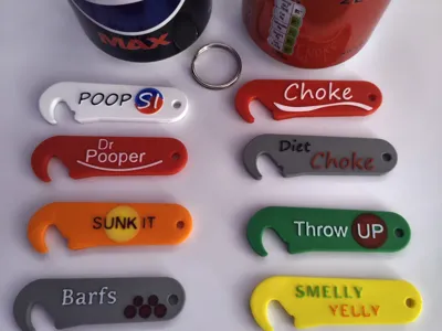 Nail-Saver 9000  Parody Soda Tab Opener Keychain