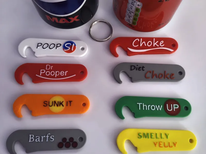 Nail-Saver 9000 Parody Soda Tab Opener Keychain