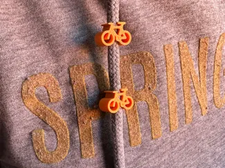 Bicycle Hoodie Drawstring Beads