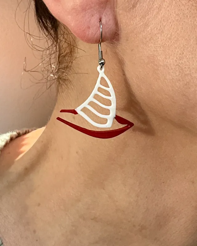 Sailboat design earrings