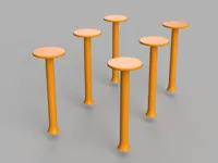 【立柱高度11cm,ϕ4cm】0.2mm 层高, 2 层墙, 10% 填充