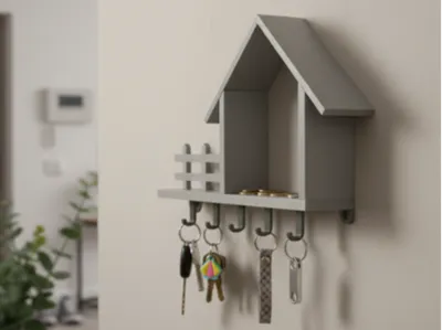 Wall-Mounted Hallway Hanger with Storage