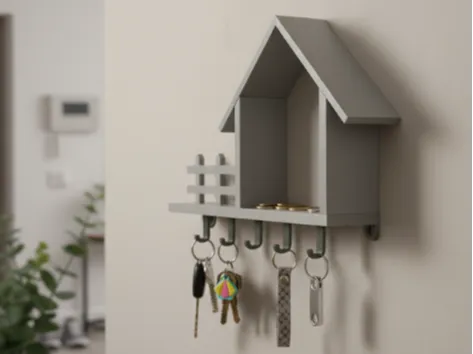 Wall-Mounted Hallway Hanger with Storage