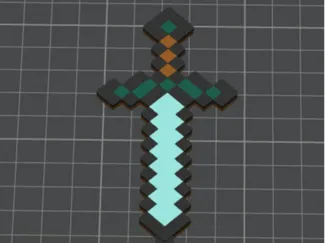 Sword Minecraft topper cake