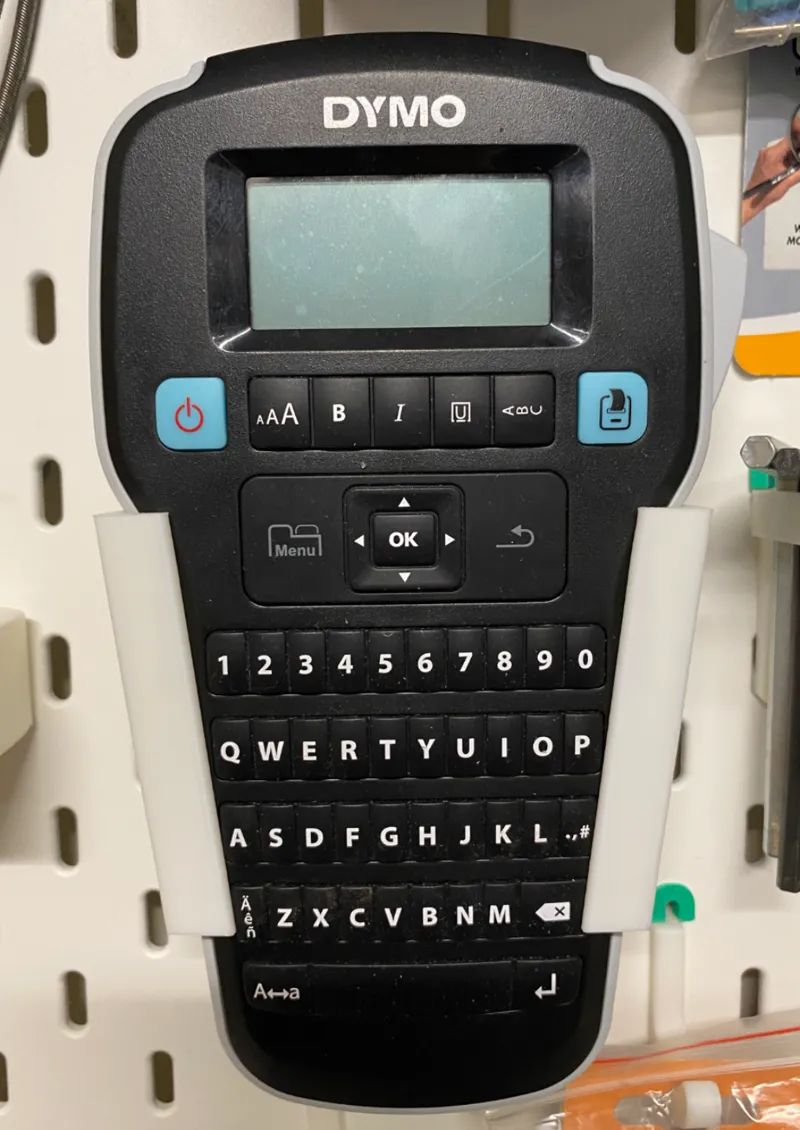 Wallmount for Dymo Label Manager for IKEA Skadis.