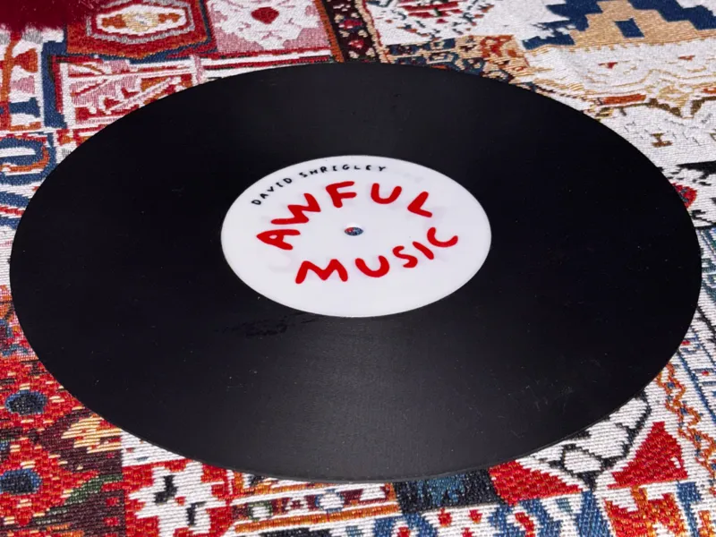 10inch fake vinyl AWFUL MUSIC by David shrigley