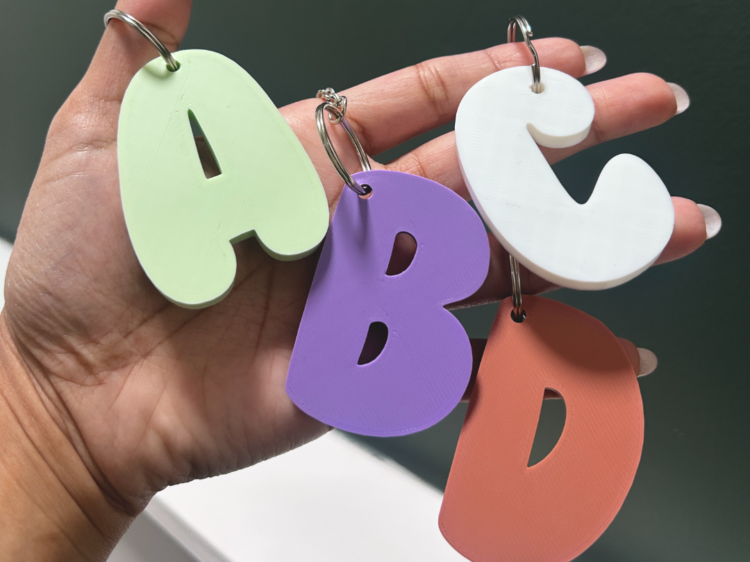 Chunky Alphabet Letter Keychain (A–Z)