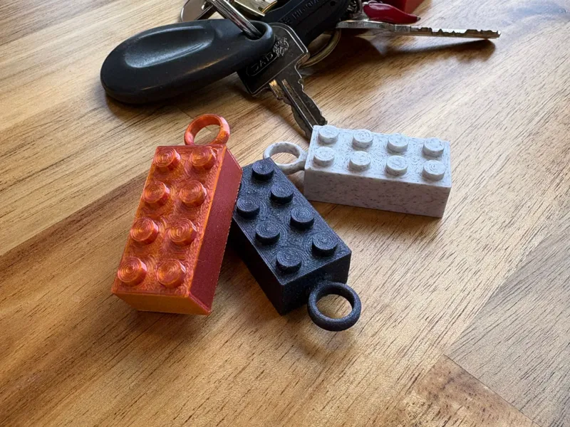 Iconic Block Keychain Accessory