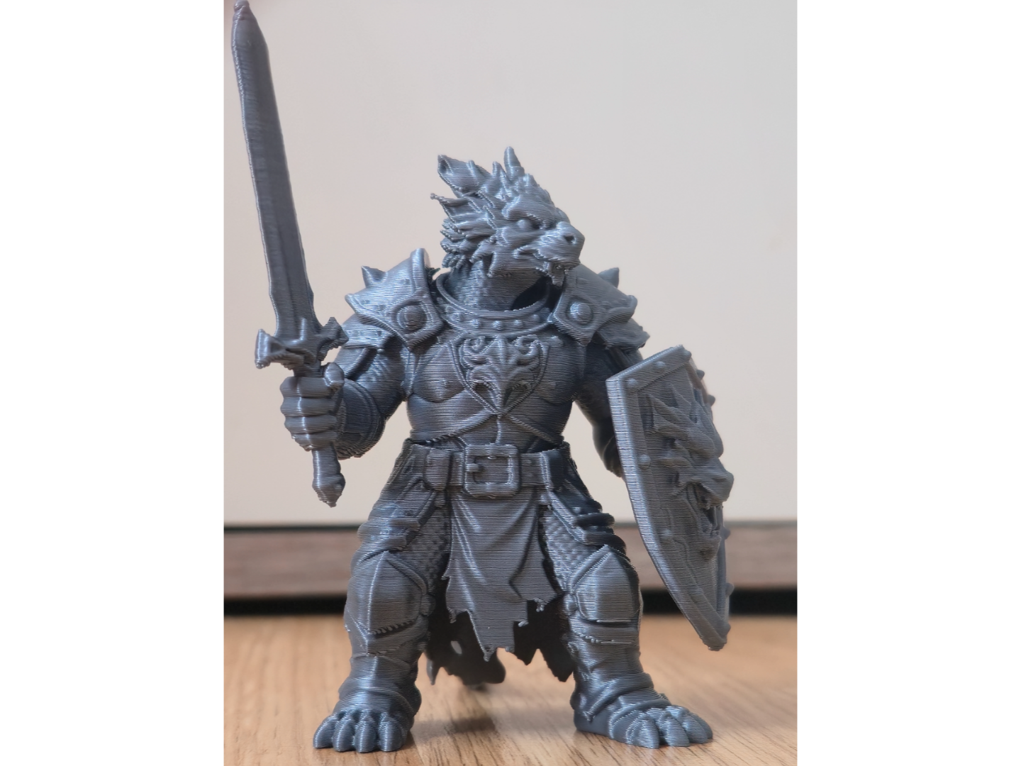 Lizardman Warrior Figurine –Fantasy Reptile Knight