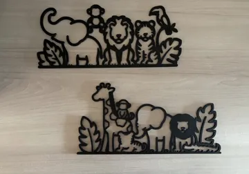 Modelo para impresión 3D: Little Jungle friends frames — vista de referencia 4