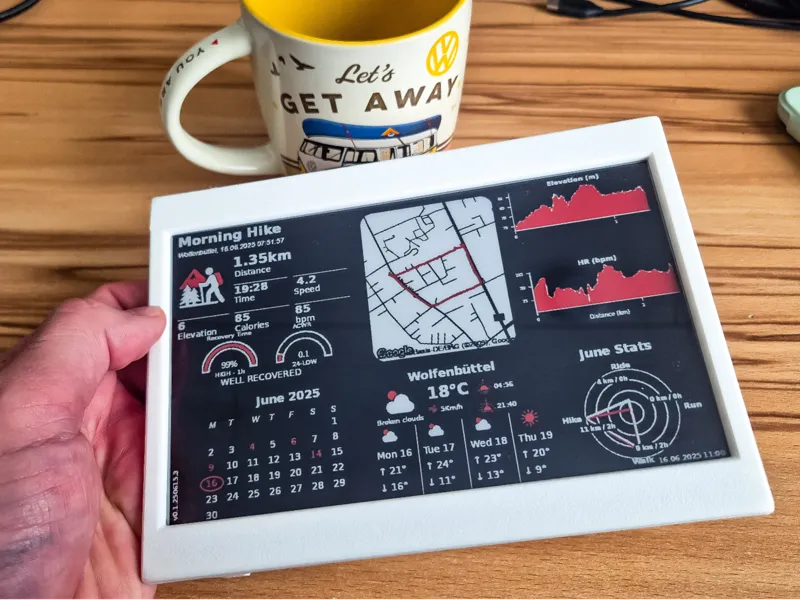 Housing for 7.5" Waveshare paper ink display