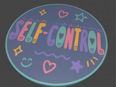 Coaster-Fruit of the Spirit themed (Self-control)