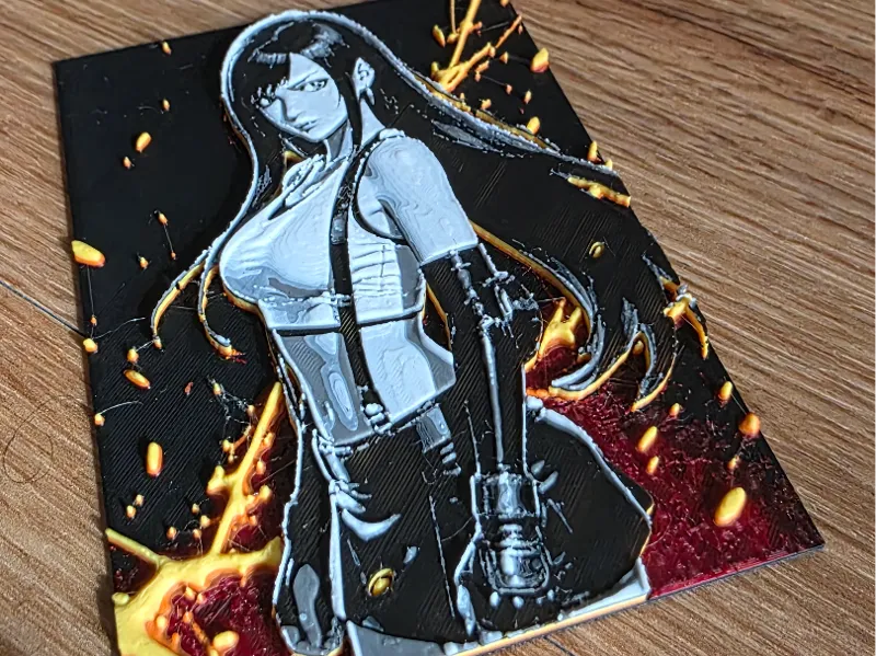 MTG Commander Deckbox Inlay Tifa Lockhart