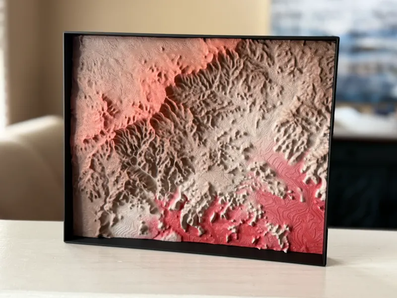 Petrified Forest National Park Relief Map