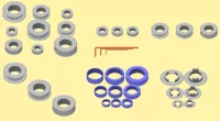 Complete 27 combinations (Sizes, color and variations)