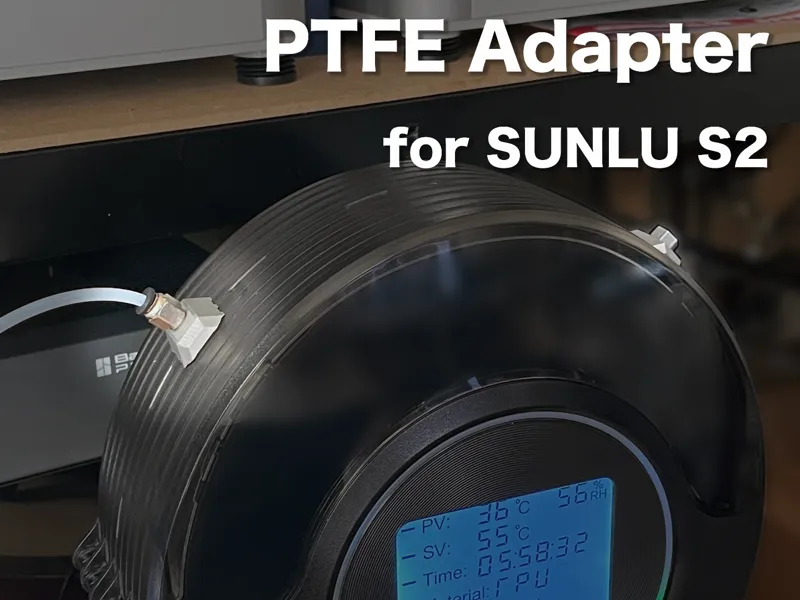 PTFE Adapter for SUNLU FilamentDryer S2