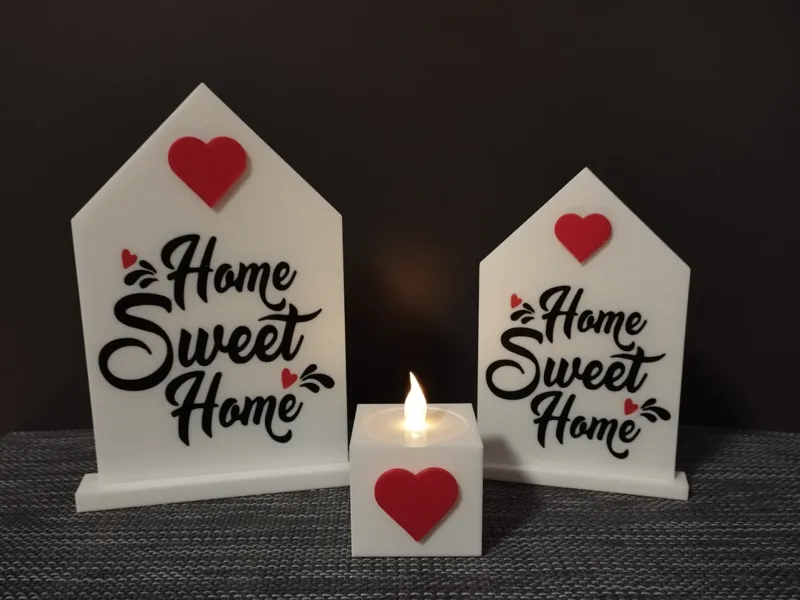 Home Sweet Home Deko-Aufsteller, Teelichthalter