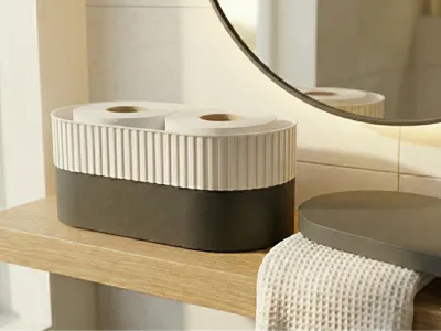Minimalist Modern Toilet Paper - Storage Container