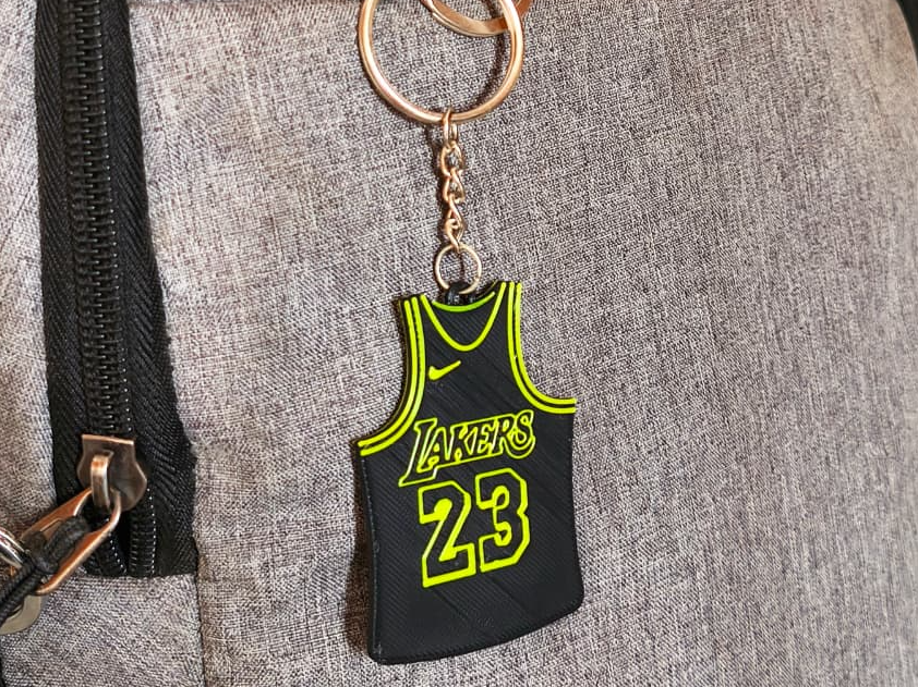 Lebron James Jersey Keychain - Lakers Black Mamba