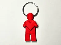 Porte-clés - Bonhomme brique Saint-Valentin avec cœur — photo 3